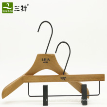 natural wooden jacket coat hanger set